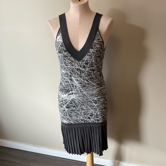 ZAC POSEN Z SPOKE Knit Dress with Pleated Detail - Picture 2 of 14